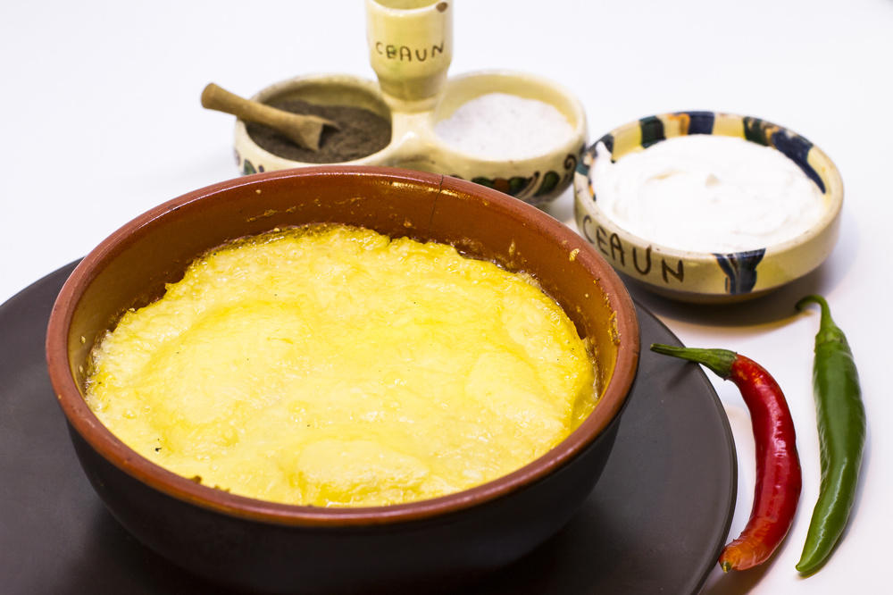 Baked polenta with sour cream -550g